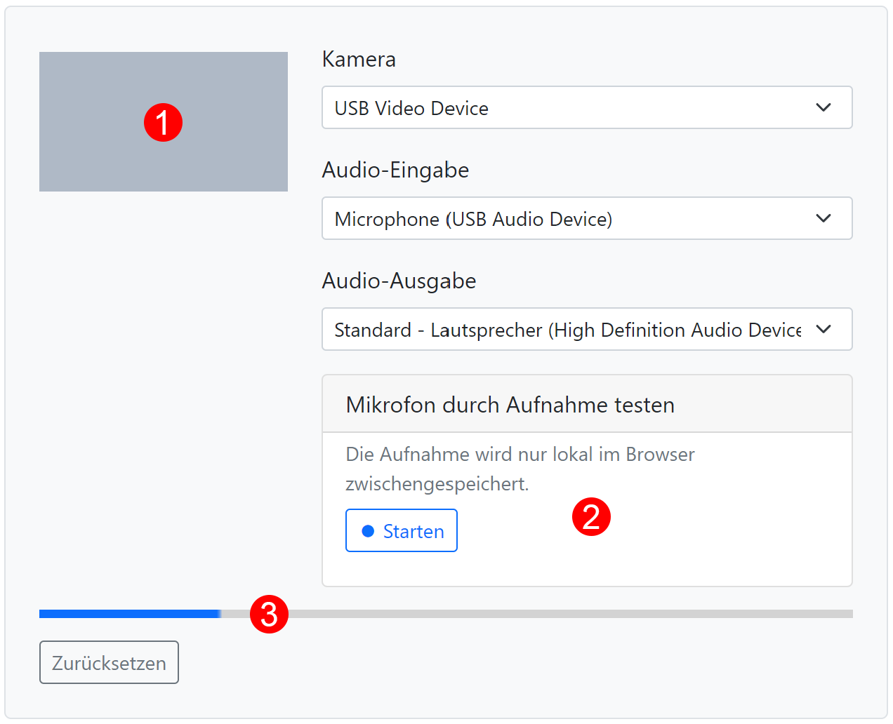 device settings